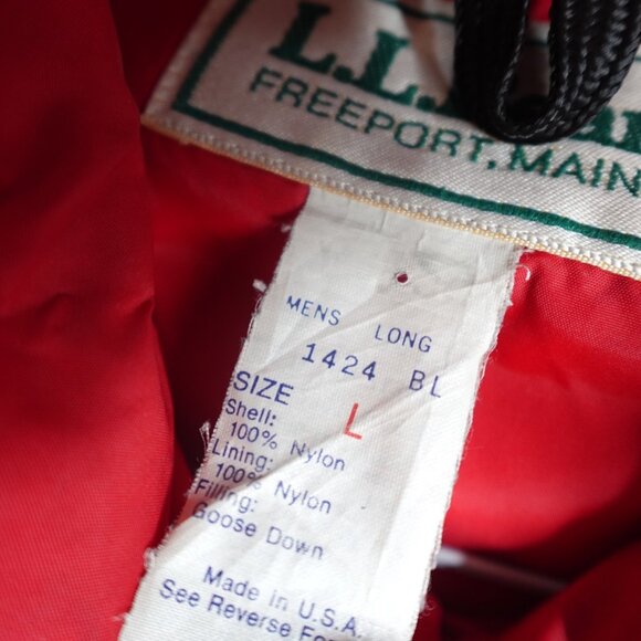 Vintage LL Bean Vest Large Red Puffer Quilted Down Filled Made in USA - Picture 4 of 13